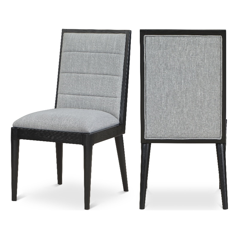 Meridian Furniture Bristol Grey Linen Textured Fabric Dining Chair (Set of 2)