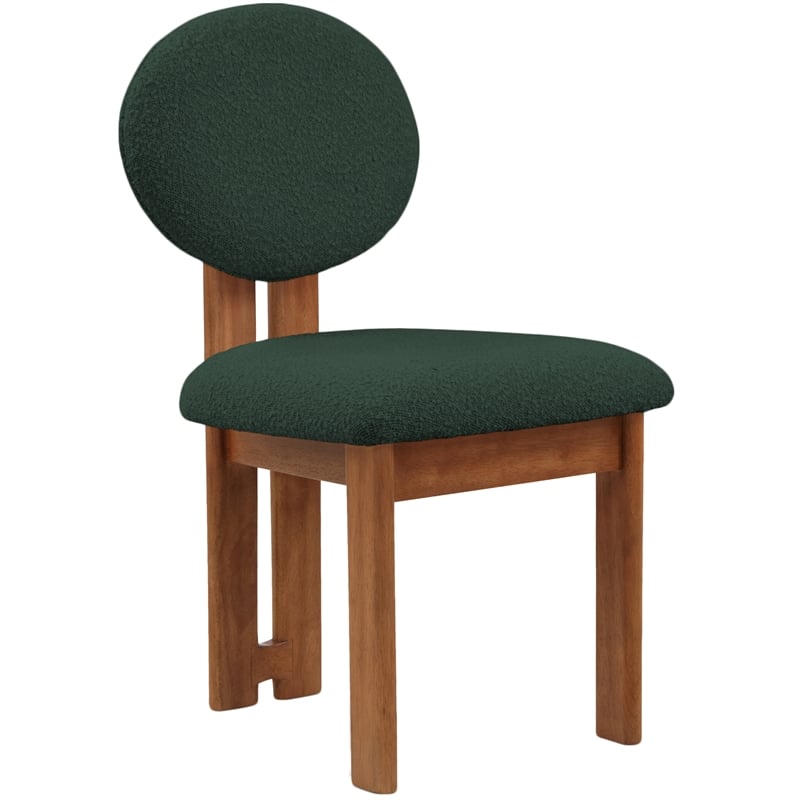 Meridian Furniture Napa Green Boucle Fabric Dining Chair (Set of 2)