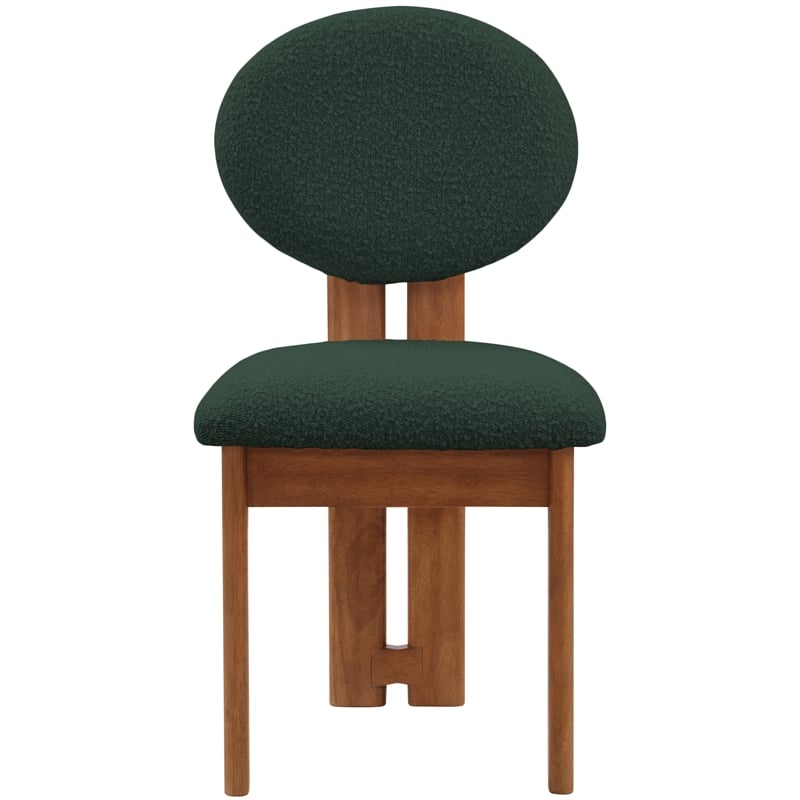 Meridian Furniture Napa Green Boucle Fabric Dining Chair (Set of 2)