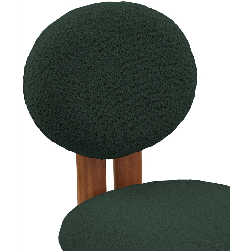 Meridian Furniture Napa Green Boucle Fabric Dining Chair (Set of 2)