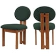 Meridian Furniture Napa Green Boucle Fabric Dining Chair (Set of 2)