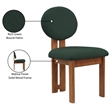 Meridian Furniture Napa Green Boucle Fabric Dining Chair (Set of 2)