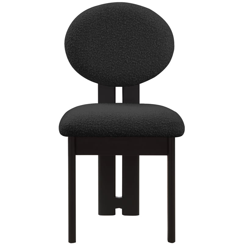 Meridian Furniture Napa Black Boucle Fabric Dining Chair (Set of 2)