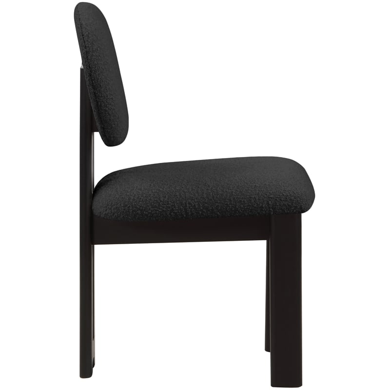 Meridian Furniture Napa Black Boucle Fabric Dining Chair (Set of 2)