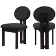 Meridian Furniture Napa Black Boucle Fabric Dining Chair (Set of 2)