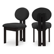 Meridian Furniture Napa Black Boucle Fabric Dining Chair (Set of 2)