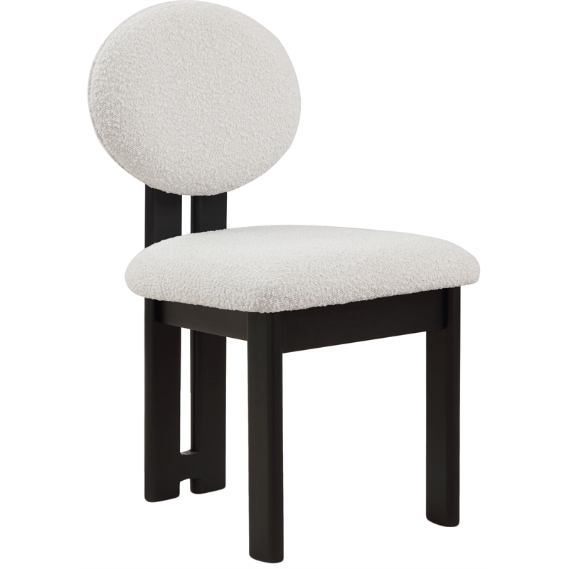 Meridian Furniture Napa Cream Boucle Fabric Dining Chair (Set of 2)