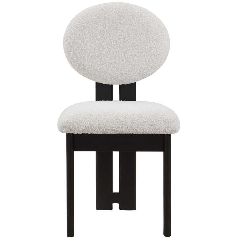Meridian Furniture Napa Cream Boucle Fabric Dining Chair (Set of 2)