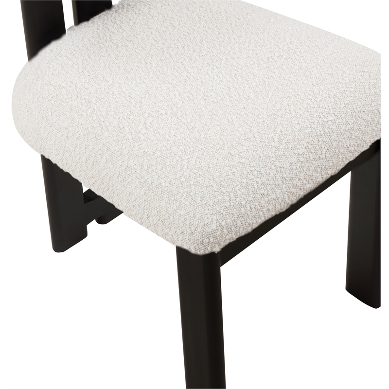 Meridian Furniture Napa Cream Boucle Fabric Dining Chair (Set of 2)