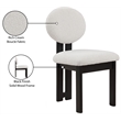 Meridian Furniture Napa Cream Boucle Fabric Dining Chair (Set of 2)
