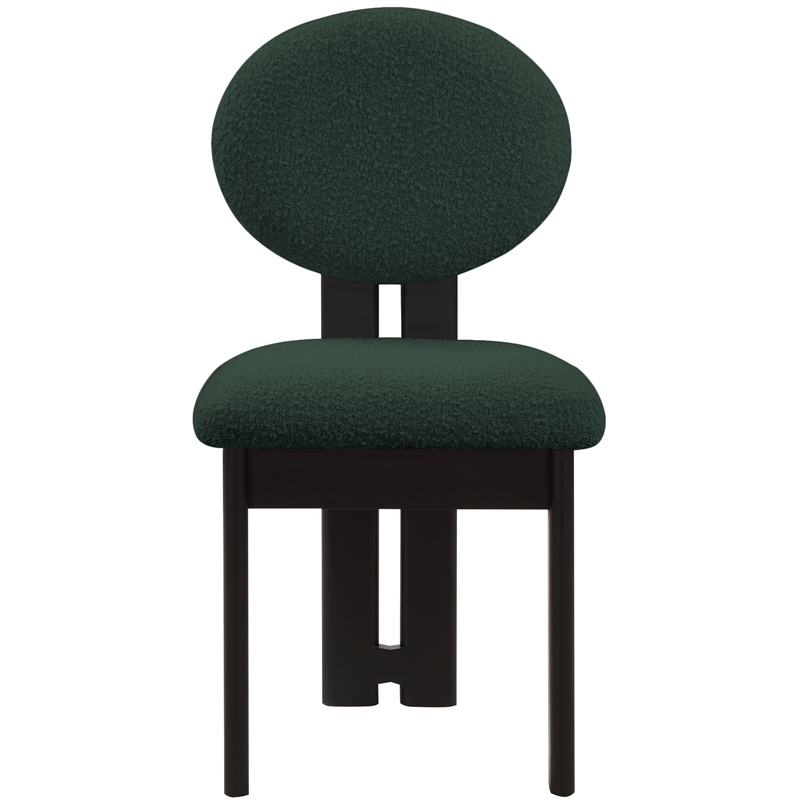 Meridian Furniture Napa Green Boucle Fabric Dining Chair (Set of 2)