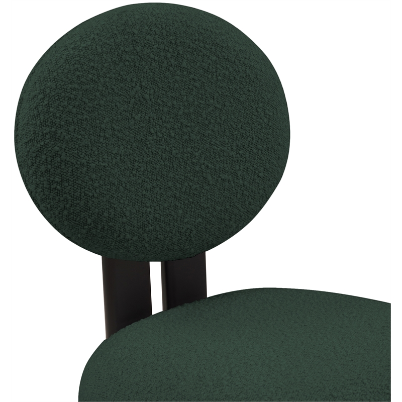 Meridian Furniture Napa Green Boucle Fabric Dining Chair (Set of 2)
