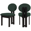 Meridian Furniture Napa Green Boucle Fabric Dining Chair (Set of 2)