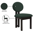 Meridian Furniture Napa Green Boucle Fabric Dining Chair (Set of 2)