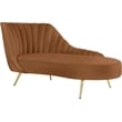 Meridian Furniture Margo Saddle Velvet Chaise