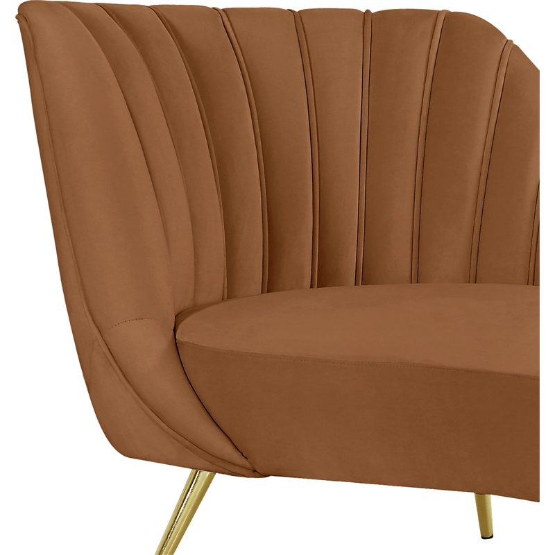 Meridian Furniture Margo Saddle Velvet Chaise