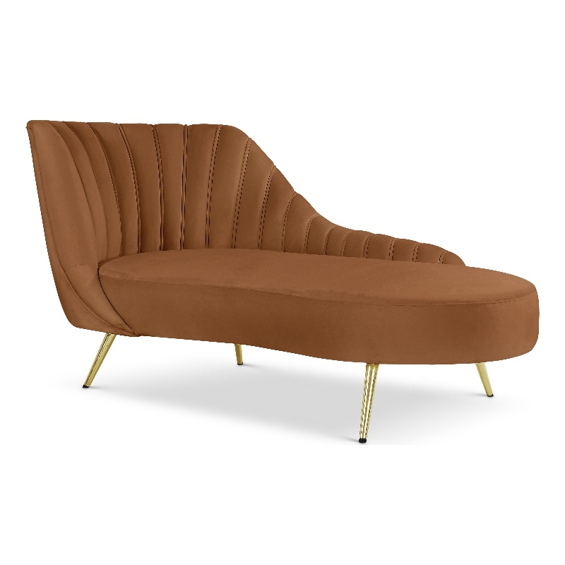 Meridian Furniture Margo Saddle Velvet Chaise