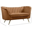 Meridian Furniture Margo Saddle Velvet Loveseat
