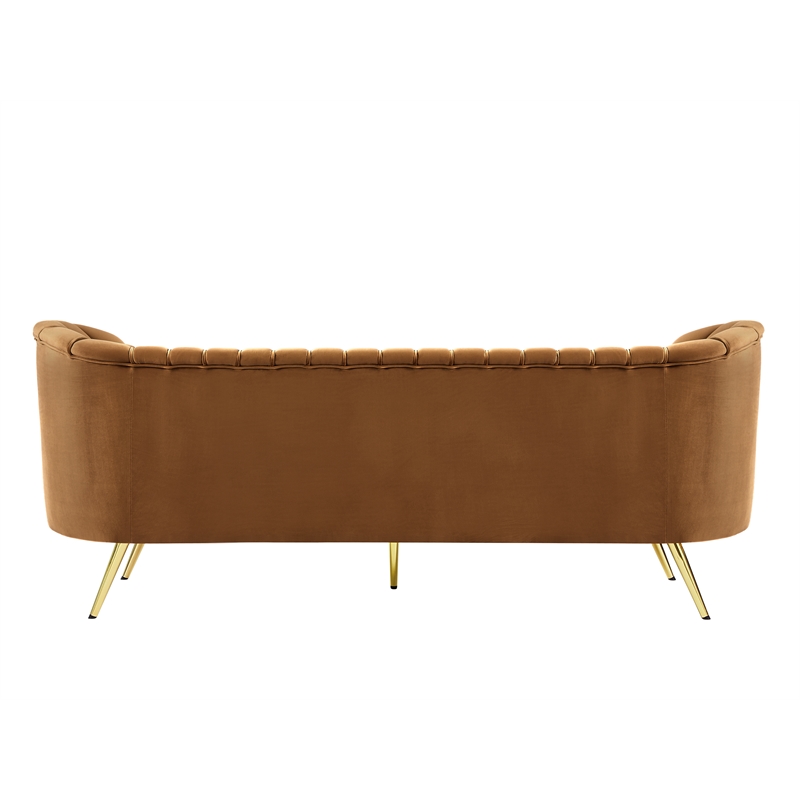 Meridian Furniture Margo Saddle Velvet Sofa