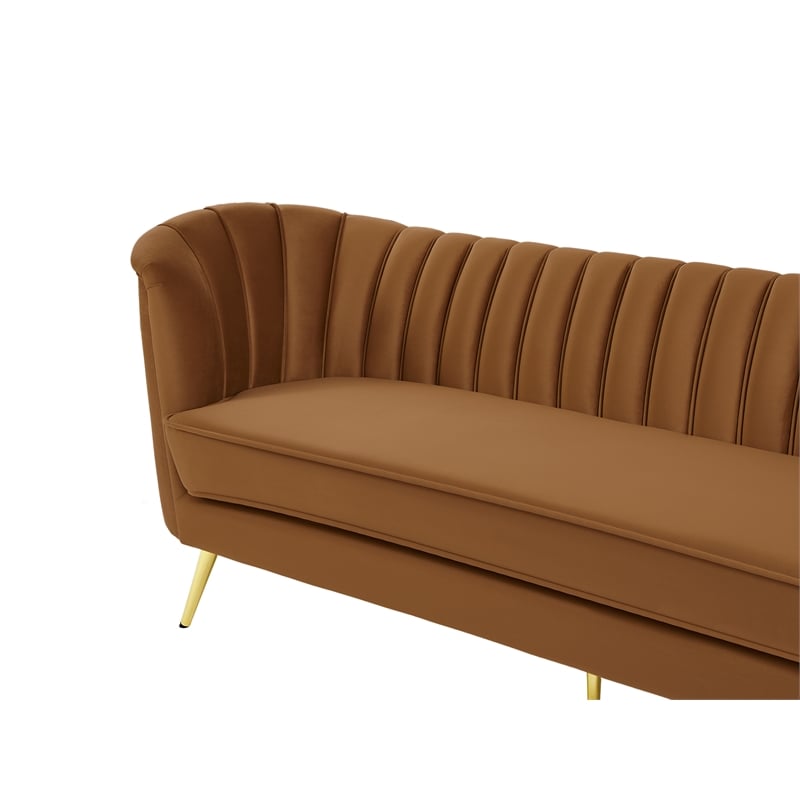 Meridian Furniture Margo Saddle Velvet Sofa