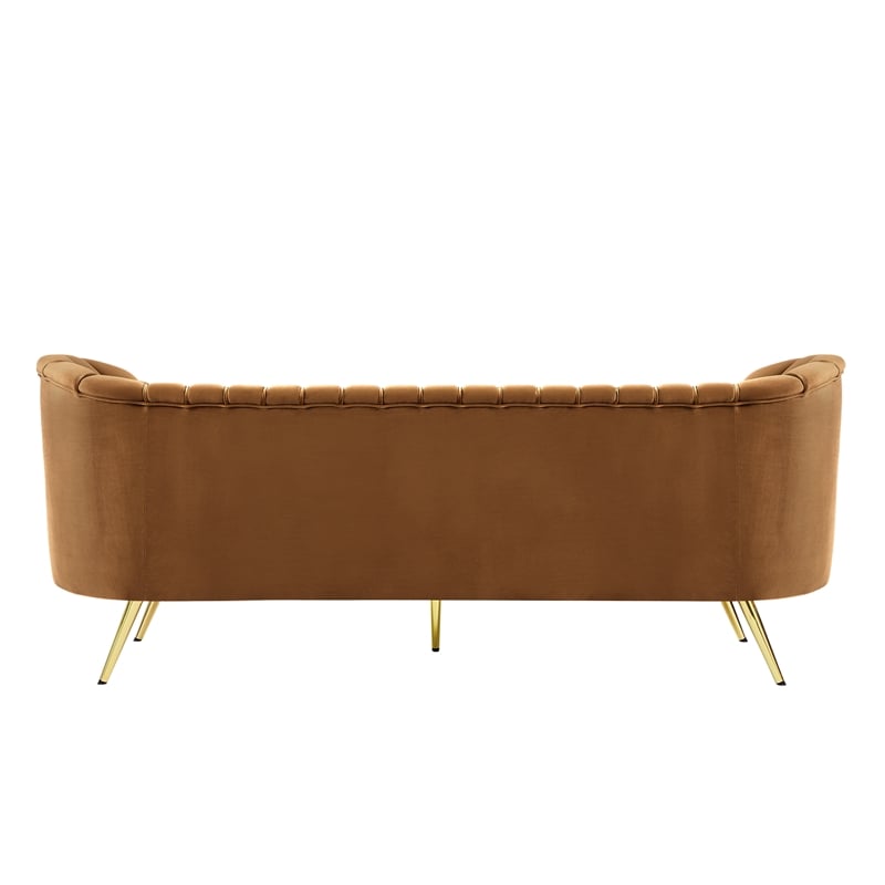 Meridian Furniture Margo Saddle Velvet Sofa