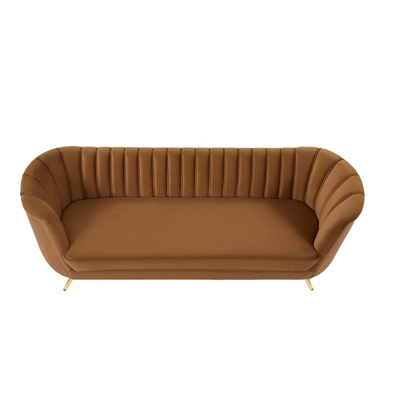 Meridian Furniture Margo Saddle Velvet Sofa