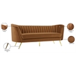 Meridian Furniture Margo Saddle Velvet Sofa