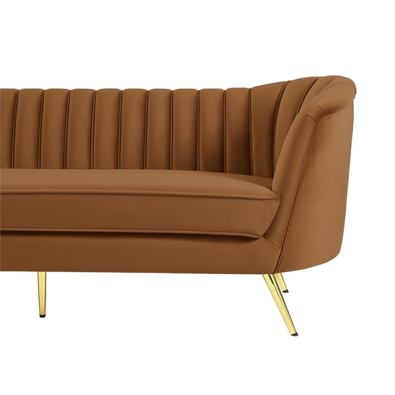 Meridian Furniture Margo Saddle Velvet Sofa