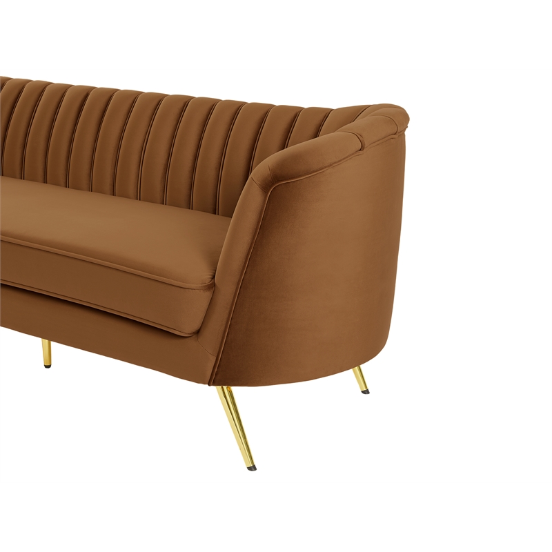 Meridian Furniture Margo Saddle Velvet Sofa