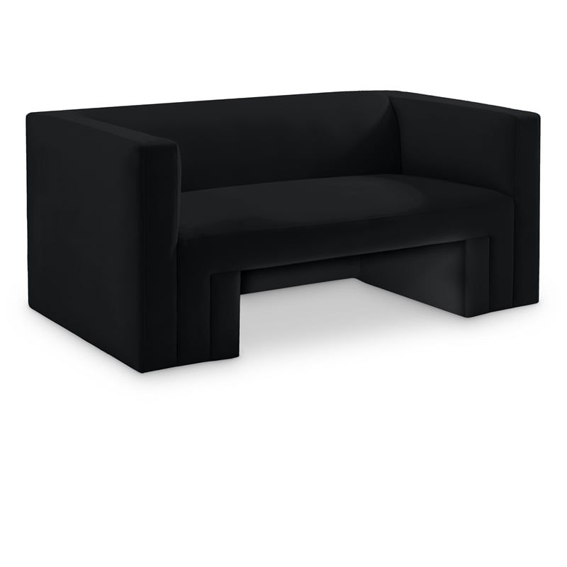 Meridian Furniture Henson Black Velvet Loveseat