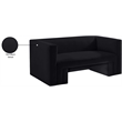 Meridian Furniture Henson Black Velvet Loveseat