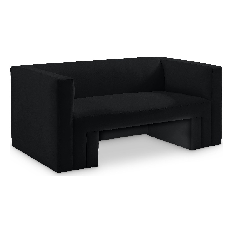 Meridian Furniture Henson Black Velvet Loveseat