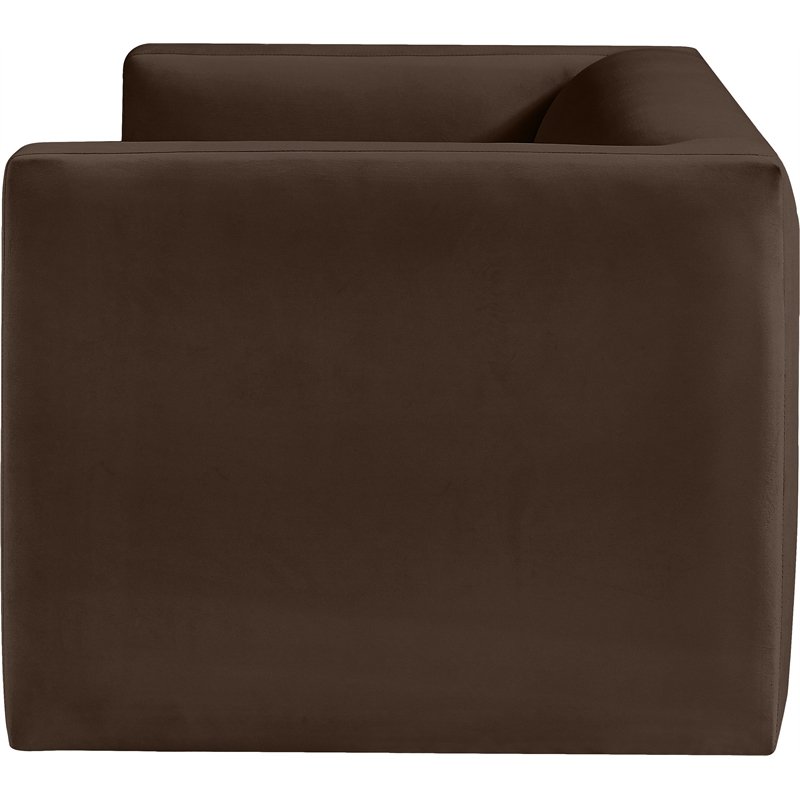 Meridian Furniture Henson Brown Velvet Loveseat