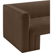 Meridian Furniture Henson Brown Velvet Loveseat