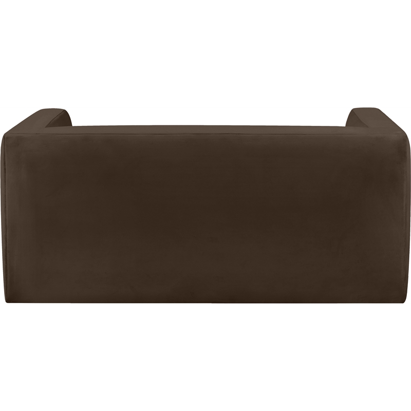 Meridian Furniture Henson Brown Velvet Loveseat