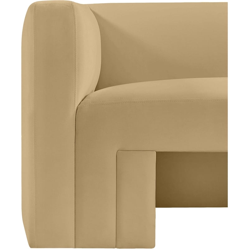 Meridian Furniture Henson Camel Velvet Loveseat