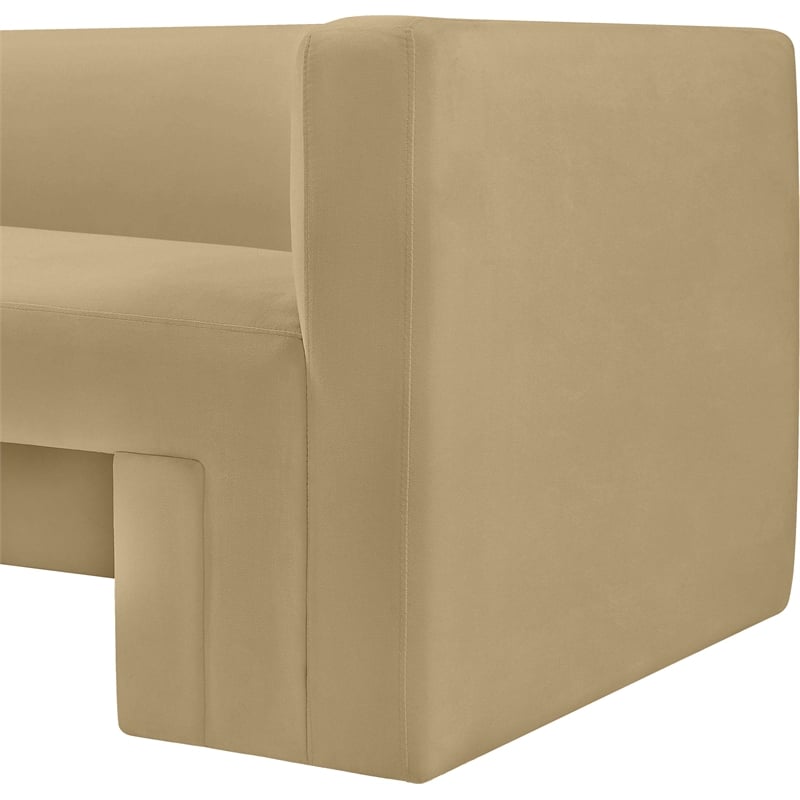 Meridian Furniture Henson Camel Velvet Loveseat