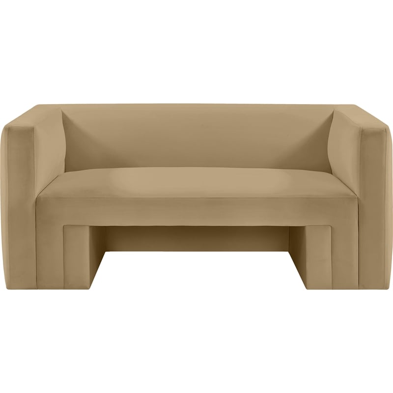Meridian Furniture Henson Camel Velvet Loveseat