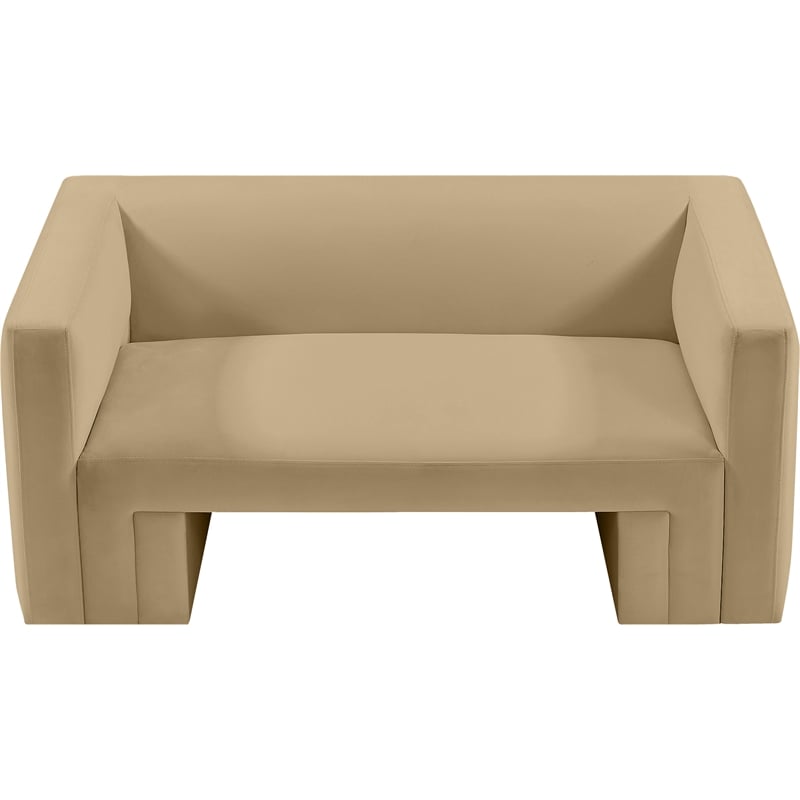 Meridian Furniture Henson Camel Velvet Loveseat