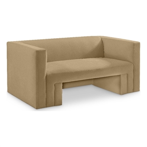 Meridian Furniture Henson Camel Velvet Loveseat
