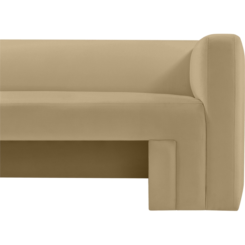 Meridian Furniture Henson Camel Velvet Sofa