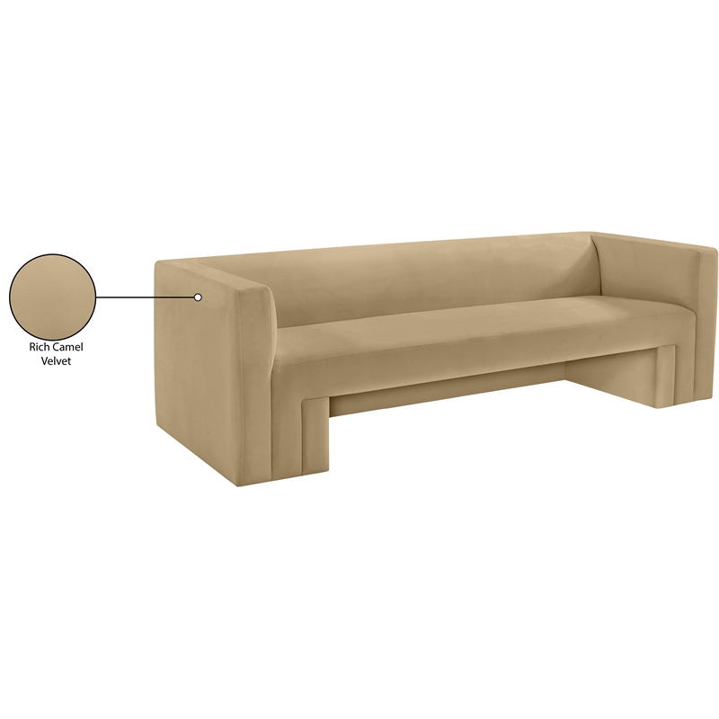 Meridian Furniture Henson Camel Velvet Sofa