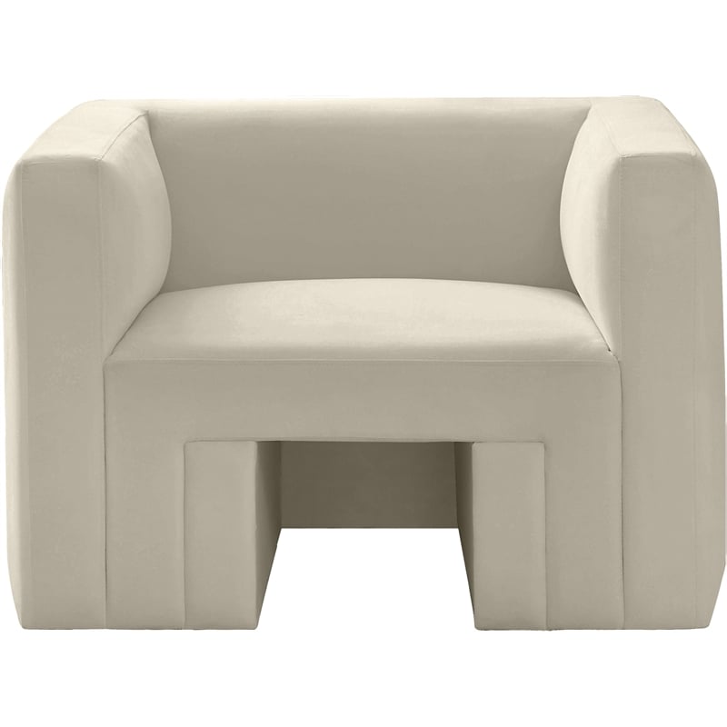 Meridian Furniture Henson Cream Velvet Chair