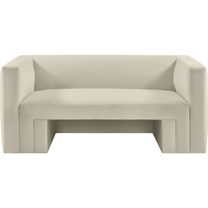 Meridian Furniture Henson Cream Velvet Loveseat