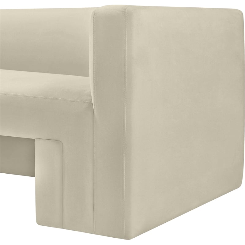 Meridian Furniture Henson Cream Velvet Loveseat