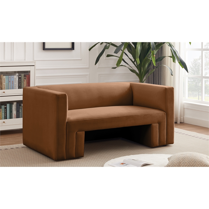 Meridian Furniture Henson Saddle Velvet Loveseat