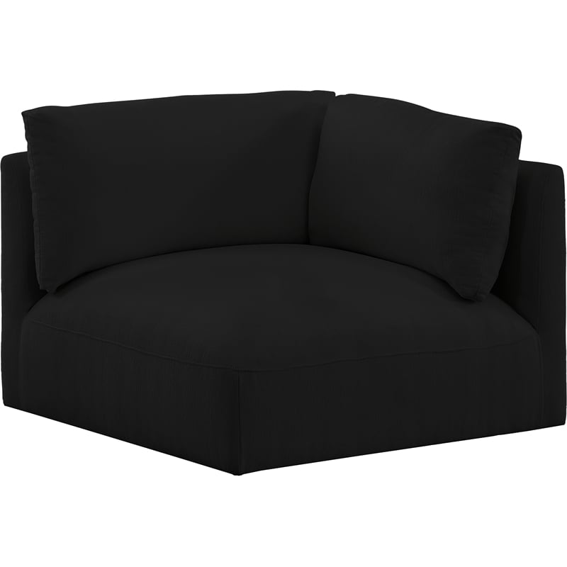 Meridian Furniture Ease Black Fabric Corner