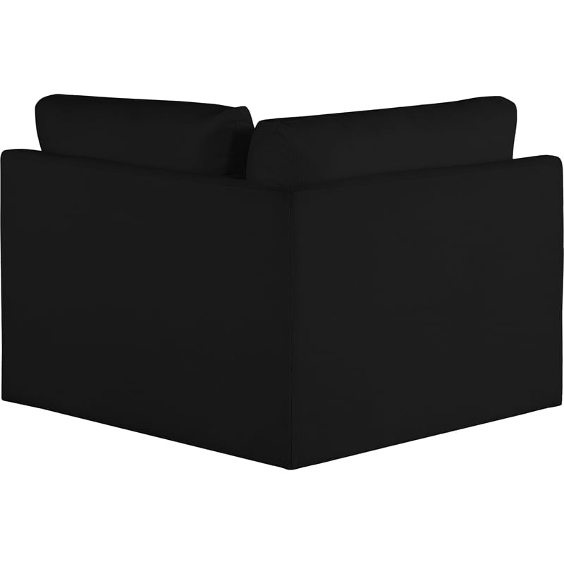 Meridian Furniture Ease Black Fabric Corner