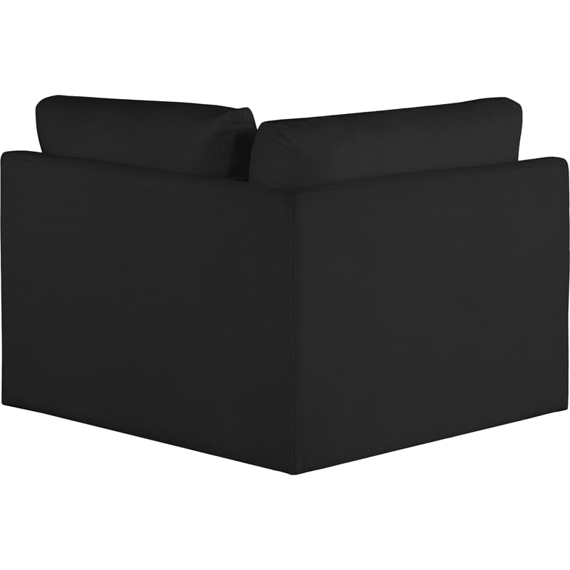 Meridian Furniture Ease Black Fabric Corner