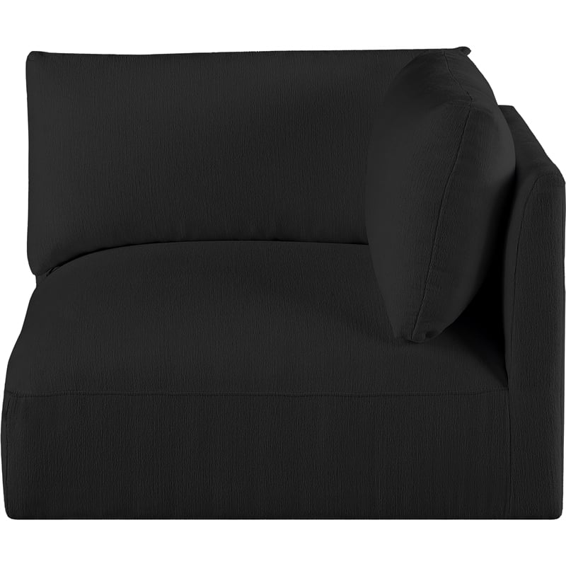 Meridian Furniture Ease Black Fabric Corner